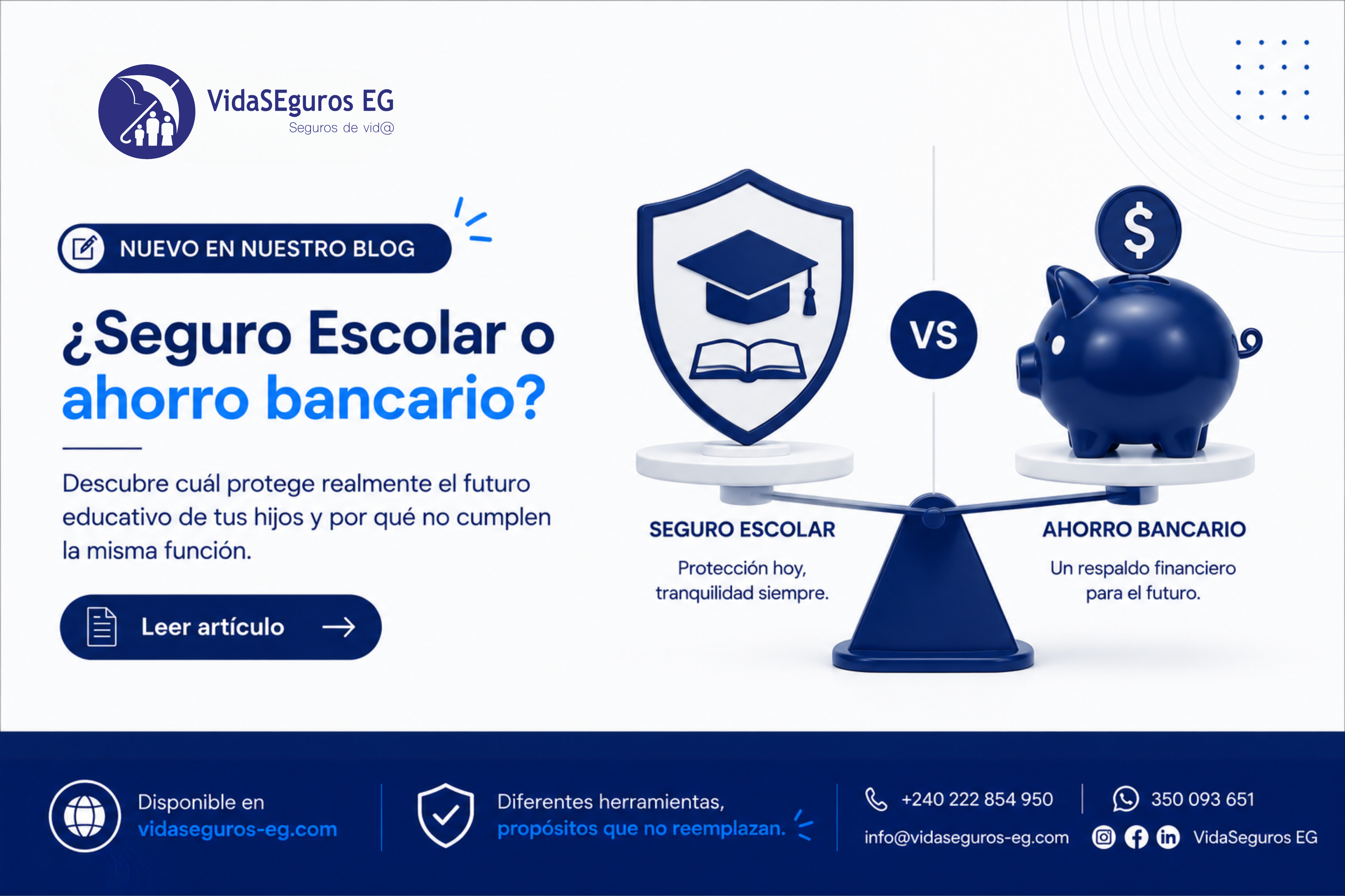 ¿Por qué el seguro escolar es diferente a un ahorro en el banco?